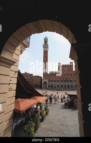 Piazza del Campo in Siena, Italien Stockfoto