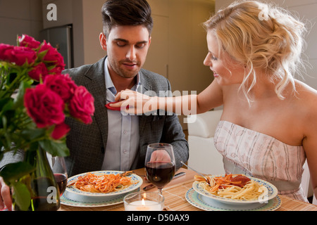 Paar auf romantisches date Stockfoto