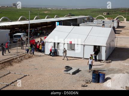 König Abdullah Park Flüchtlingslager für Syrer in Jordanien nahe der syrischen Grenze fliehen Stockfoto