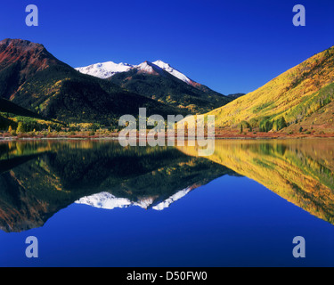 Roter Berg, Crystal Lake, San Juan National Forest in colorado Stockfoto