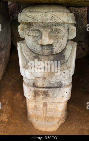 Alte, präkolumbianischen Statue in San Agustin, Kolumbien Stockfoto