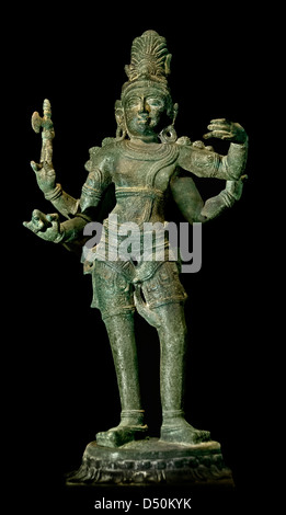 Tripurantaka Naduvikkottal Thanjavur 14th Cent AD Hindu Bronze Indien Stockfoto