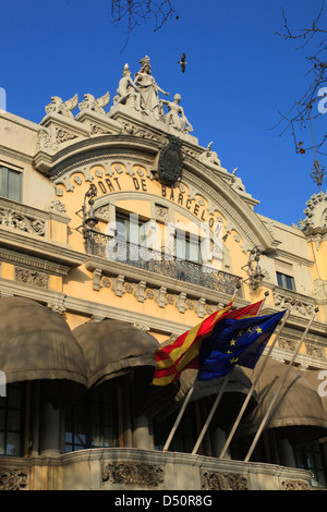 Hafenbehörde, Rambla del Mar, Port Vell, Moll de Espana, Barcelona, Katalonien, Spanien Stockfoto