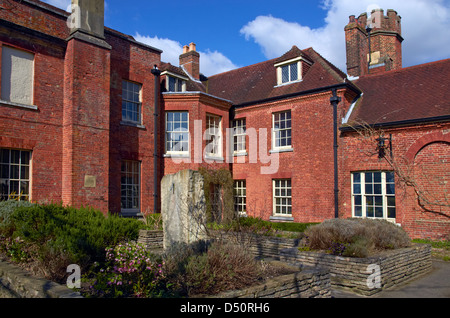 Rückseite des Abbey House, dem Amtssitz des Bürgermeisters von Winchester, Hampshire, England Stockfoto