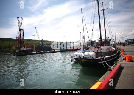 Hafen von St. John's Containerterminal in St. John's, Neufundland. Die kanadische Presse Bilder/Lee Brown Stockfoto