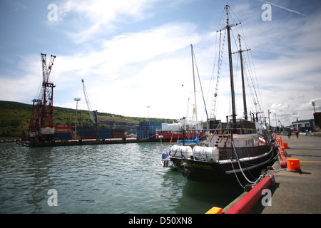 Hafen von St. John's Containerterminal in St. John's, Neufundland. Die kanadische Presse Bilder/Lee Brown Stockfoto