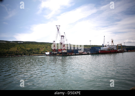 Hafen von St. John's Containerterminal in St. John's, Neufundland. Die kanadische Presse Bilder/Lee Brown Stockfoto