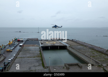 Tallinn, Estland, auf dem Hubschrauberlandeplatz Tallinna Linnahall Stockfoto