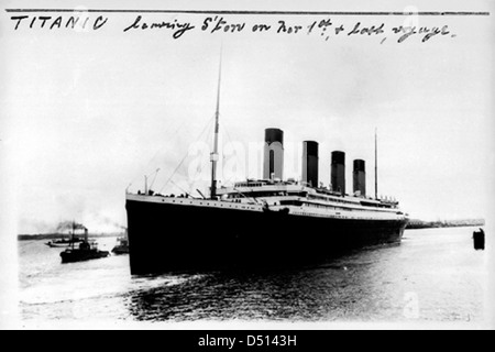SS "Titanic" Southampton verlassen. Stockfoto