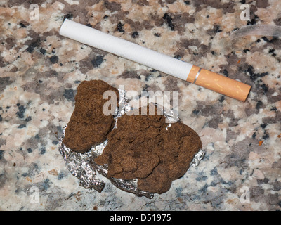 libanesische Haschisch Marihuana Cannabisharz in beirut Stockfoto