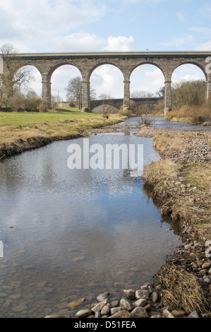 Newton Cap Viadukt über den Fluss Wear bei Bishop Auckland, Nord-Ost-England, UK Stockfoto