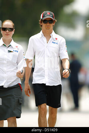 Motorsport: FIA Formel 1 Weltmeisterschaft 2013, Grand Prix von Malaysia, #12 Esteban Gutierrez (MEX, Sauber F1 Team), Stockfoto