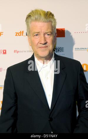 US-Regisseur David Lynch besucht einen Workshop der internationalen Film- und Fernsehfestivals "Cologne Conference" in Köln, Deutschland, 1. Oktober 2010. Foto: Horst Galuschka Stockfoto