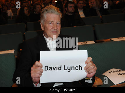 US-Regisseur David Lynch besucht die Abschlussveranstaltung des 20. Film und Fernsehen-Festival Cologne Conference in Köln, Deutschland, 1. Oktober 2010. Foto: Jörg Carstensen Stockfoto