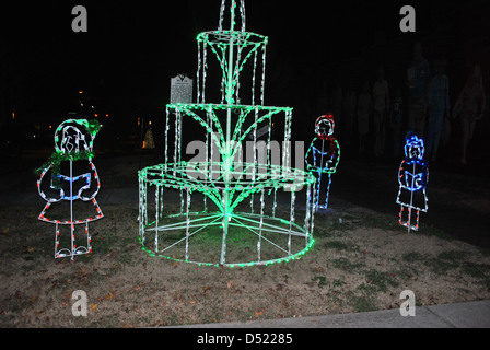 Yule Flut Dekoration in einer kleinen Stadt Stockfoto