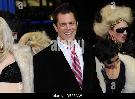 US-Schauspieler Johnny Knoxville kommt für die Deutschland-Premiere seines Films "Jackass 3D" in Berlin, Deutschland, 25. Oktober 2010. Foto: BRITTA PEDERSEN Stockfoto