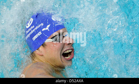 Deutscher Schwimmer Paul Biedermann ist in Aktion während der kurzen Kurs Schwimmweltmeisterschaften in der Europaportpark in Berlin, Deutschland, 30. Oktober 2010 vorgestellt. Biedermann erreicht dritten Platz in 200m Freistil. Foto: Marius Becker Stockfoto