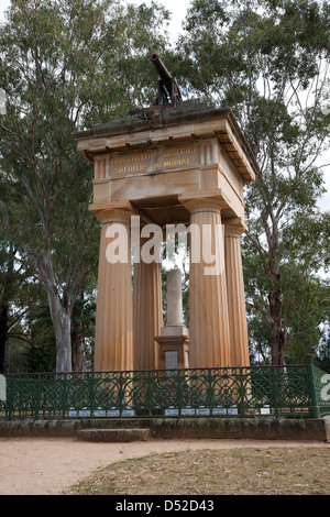 Die Boer-Krieg-Denkmal wurde 1904 auf der Anhöhe über den Halbmond Bereich entlang vom Government House in Parramatta errichtet. Lancers wurden die ersten australischen Truppen in Südafrika im Jahr 1899 in den Boer War.100 Lancers, darunter mehrere von Parramatta und umliegende Bezirke, diente dort dienen ankommen. Stockfoto