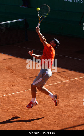 Spaniens Tennisspieler Rafael Nadal gesehen während einer Trainingseinheit in seinem Geburtsort-Tennis-club Stockfoto