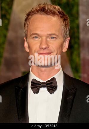 US-Schauspieler Neil Patrick Harris kommt bei der Vanity Fair Oscar Party im Sunset Tower in Los Angeles, USA, 7. März 2010. Foto: Hubert Boesl Stockfoto