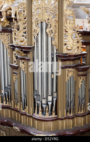 St. Barbara Kirche - Orgelempore Stockfoto