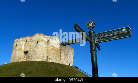 Clifford es Tower, York, England Stockfoto