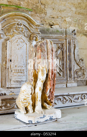 Zerstörte Kirche in Oradour Sur Glane in französischen Limousin Stockfoto