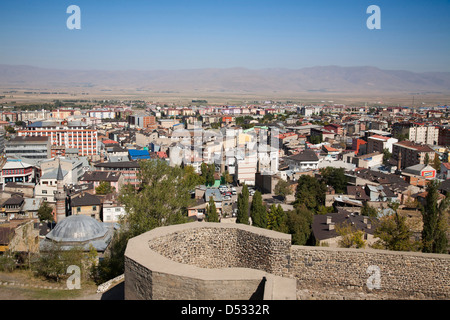 Blick von der Festung, Stadt Erzurum, Ost-Anatolien, Türkei, Asien Stockfoto