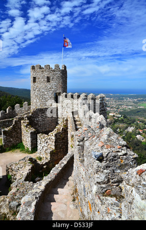 Castelo Dos Mouros (Burg der Mauren), Sintra, Portugal Stockfoto