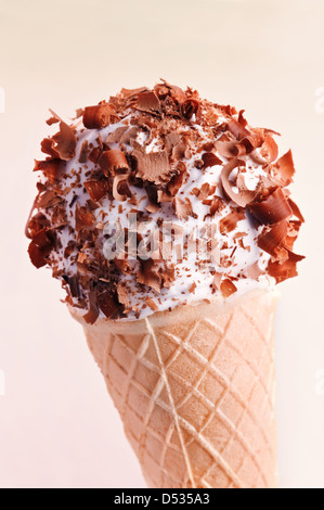 köstliche Schokolade Eis hautnah Stockfoto