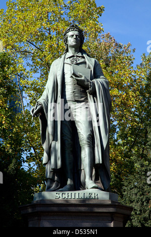 Frankfurt Am Main, Deutschland, das Schiller-Denkmal Stockfoto