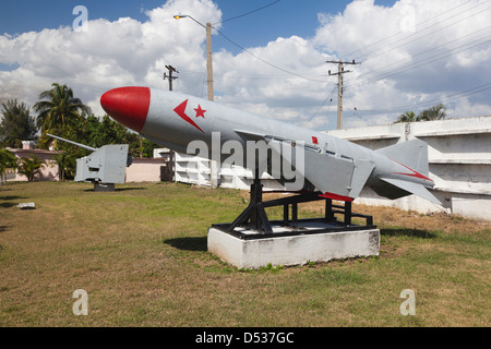 Museo Naval Historico Nacional, sowjetische Rakete, Cienfuegos, Provinz Cienfuegos, Kuba Stockfoto