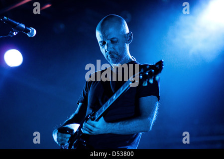 BARCELONA, Spanien - 19 Juli: Richard Melville Hall, Frontmann der Band Moby, führt auf Poble Espanyol am 19. Juli 2011. Stockfoto