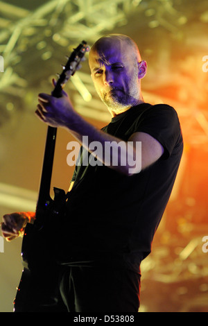 BARCELONA, Spanien - 19 Juli: Richard Melville Hall, Frontmann der Band Moby, führt auf Poble Espanyol am 19. Juli 2011. Stockfoto