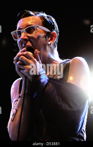 BARCELONA, Spanien - SEPT 8: Micah P. Hinson Band führt Trompe le Monde Rekord von Pixies im Apolo. Stockfoto