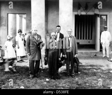 Konföderierten Veteranen am spielen Plantage Judah P. Benjamin Memorial: Ellenton, Florida Stockfoto