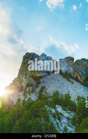 Mount Rushmore Monument in South Dakota in die Zeit des Sonnenuntergangs Stockfoto