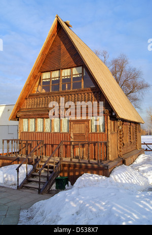 Hölzerne Schulhaus Stockfoto