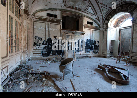 Verlassenen Lee Plaza Hotel in Detroit, Michigan Stockfoto