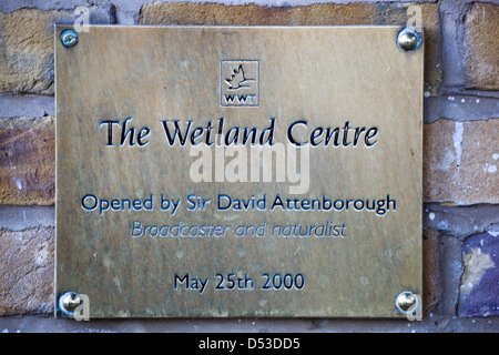 Die Wetland Centre - geöffnet von Sir David Attenborough - Sender und Naturforscher - Mai 25. 2000 Stockfoto