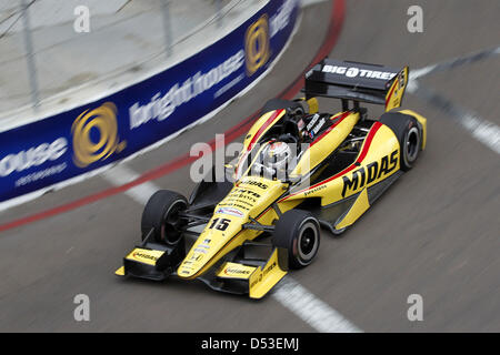 St. Petersburg, Florida, USA. 22. März 2013. IndyCar-Runde 1, Straßen von St. Petersburg,St.Petersburg, FL, 22.-24. März 2013 ORIOL SERVIA, Panther DRR (Bild Kredit: Kredit: Ron Bijlsma/ZUMAPRESS.com/Alamy Live-Nachrichten) Stockfoto