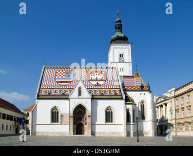 Kirche St. Mark Zagreb Kroatien Stockfoto