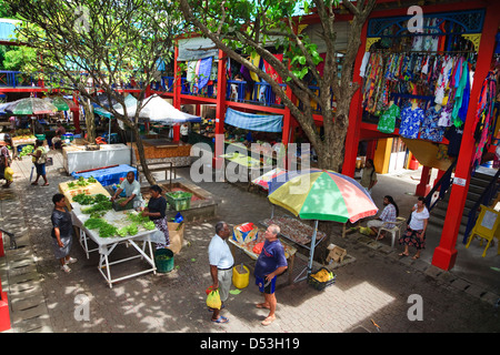 Sir Selwyn Clark Markt, Victoria, Mahé, Seychellen Stockfoto