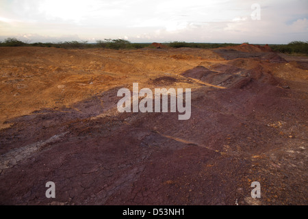 Erodierten Boden Sarigua Nationalpark (Wüste), Herrera Provinz, Republik von Panama. Stockfoto