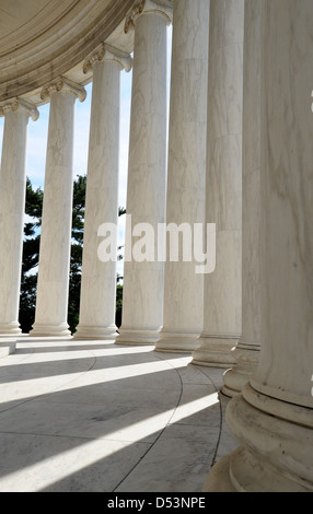 Säulen, Thomas Jefferson Memorial Washington DC, Säulen, Pfeiler, Pilar, Pila, Säule, Säule, Unterstützung, aufrecht, Haufen, Post, Stockfoto