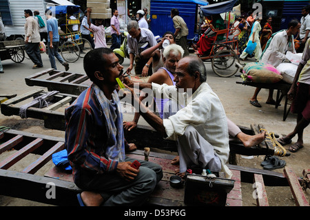 Straßenansicht im Chandni Chowk in Old Delhi. Stockfoto
