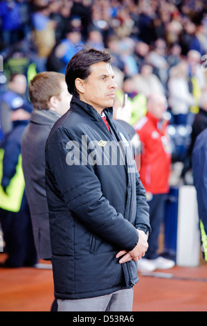 Wales-Manager Chris Coleman während des World Cup Gruppe A-Spiels im Hampden Park Stadium Stockfoto