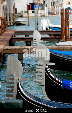 Ferros Gondel auf dem Canale Grande Stockfoto