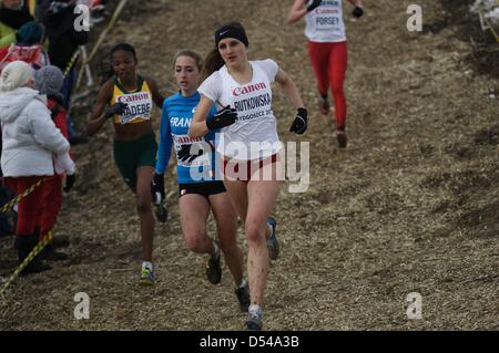 Bydgoszcz, Polen 24. März 2013 IAAF World Cross Country Chamiponships. Junior Race Frau. Im Bild: Katarzyna Rutkowska Stockfoto