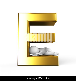 Das goldene Alphabet für das Schreiben für besondere Grüße, Text, Karten und Wünsche als Stockfoto